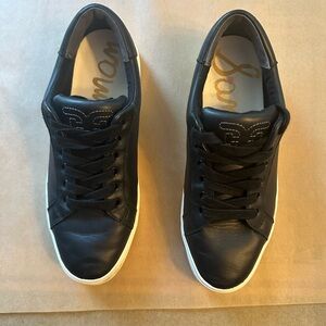 Sam Edelman Black Leather Sneakers